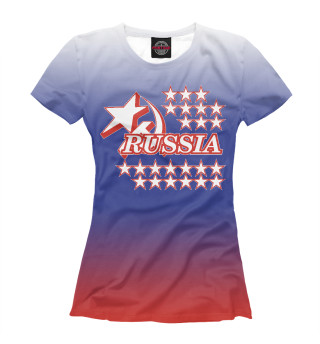 Футболка для девочек Russia (звёзды)