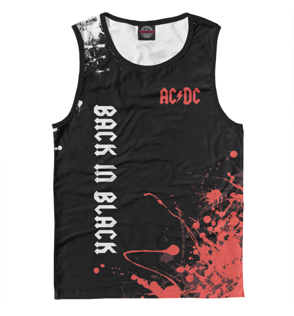 Майка для мальчика с изображением AC/DC цвета Белый