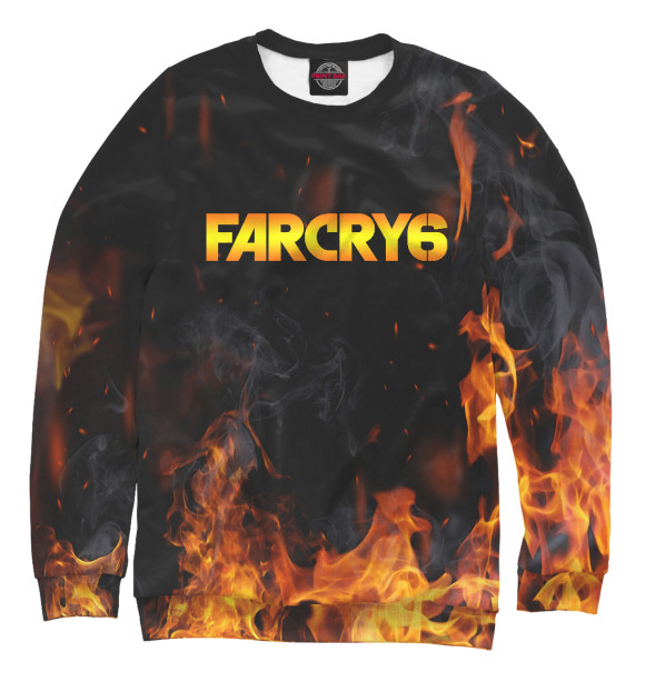 Мужской свитшот с изображением FARCRY | ФАРКРАЙ цвета Белый