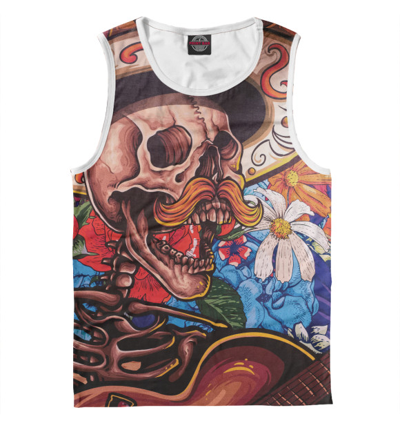 Мужская майка с изображением Лос мучачос цвета Белый