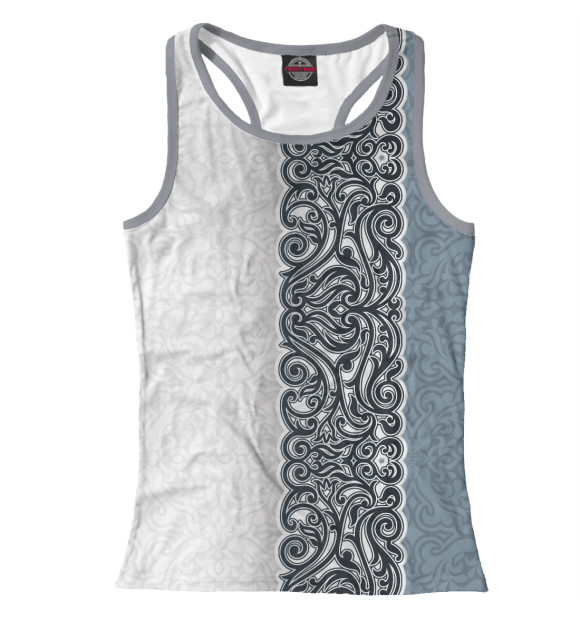 Женская майка-борцовка с изображением Uzbekistan цвета Белый