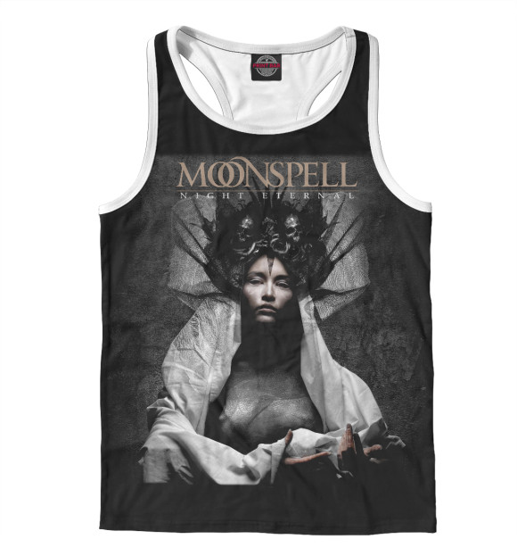 Мужская майка-борцовка с изображением Moonspell цвета Белый