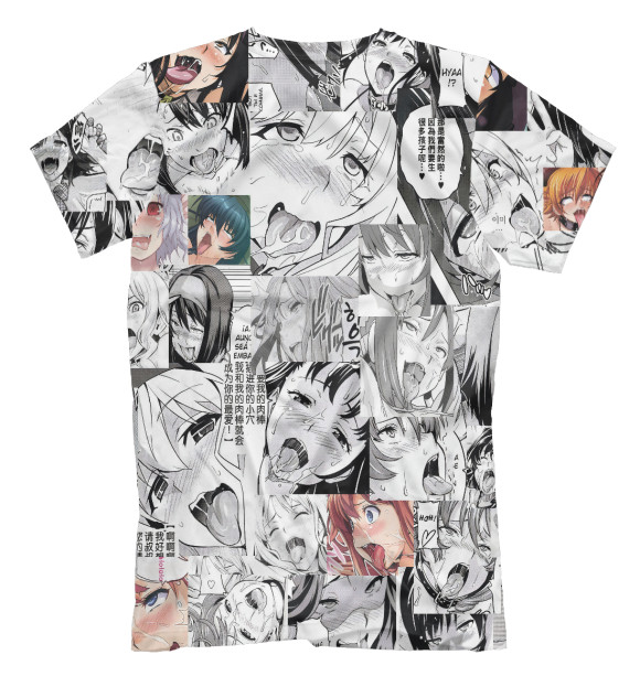 Футболка для мальчиков с изображением Ahegao цвета Белый