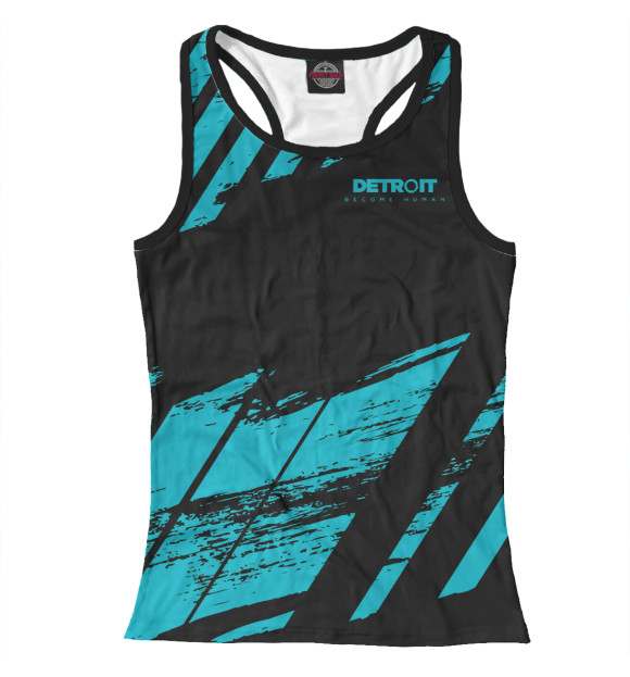 Женская майка-борцовка с изображением Detroit: Become Human цвета Белый