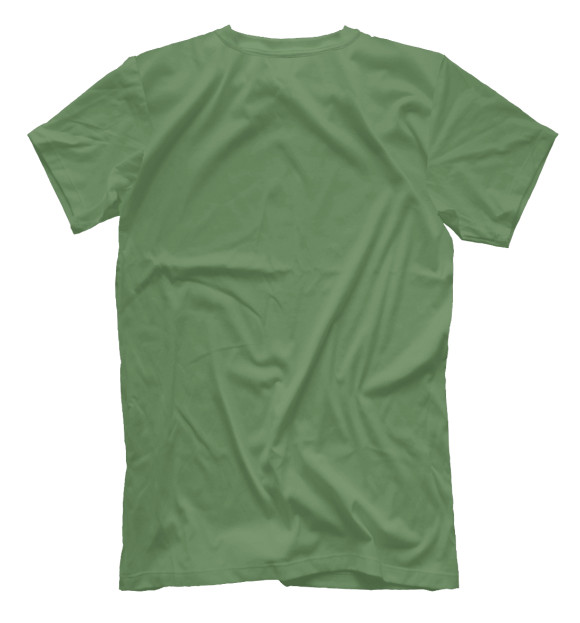 Мужская футболка с изображением Симпатяга волк (зеленый фон) цвета Белый