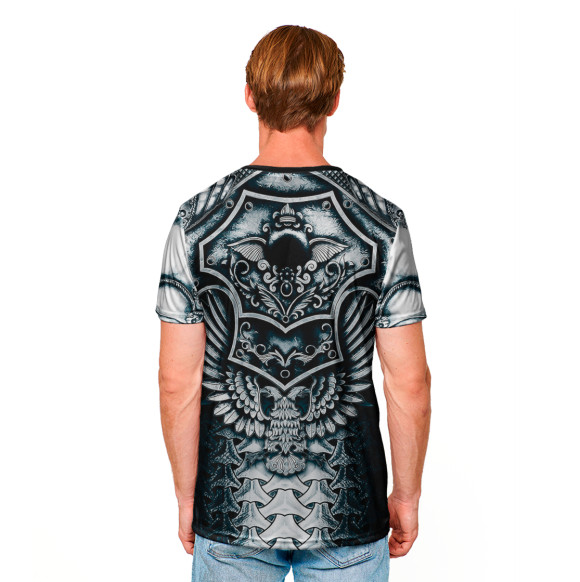 Мужская футболка с изображением Доспехи цвета Белый