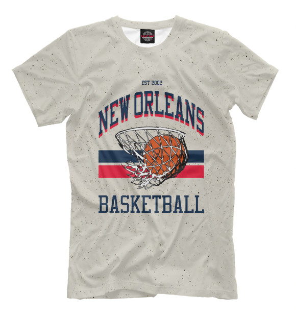 Футболка для мальчиков с изображением New Orleans Basketball цвета Белый