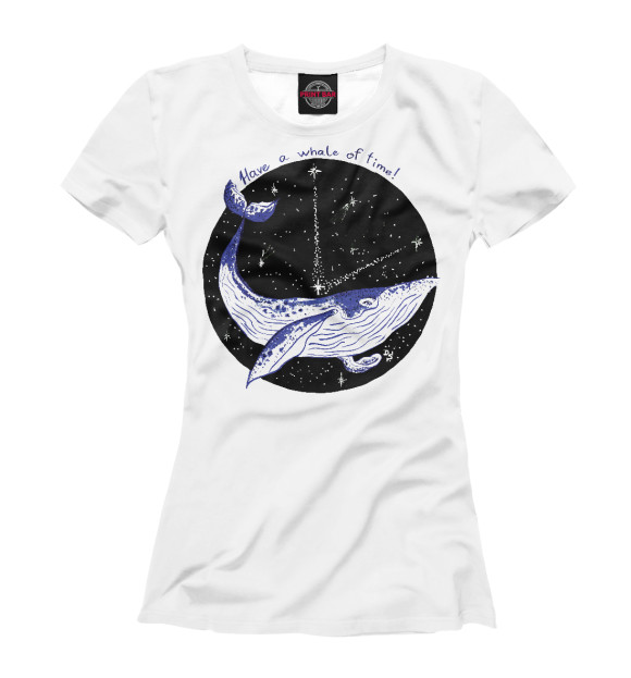 Футболка для девочек с изображением Have a whale of time цвета Белый