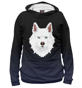 Мужское худи White Siberian Husky