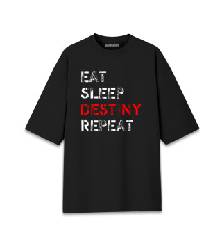 Мужская футболка оверсайз Eat Sleep Destiny Repeat