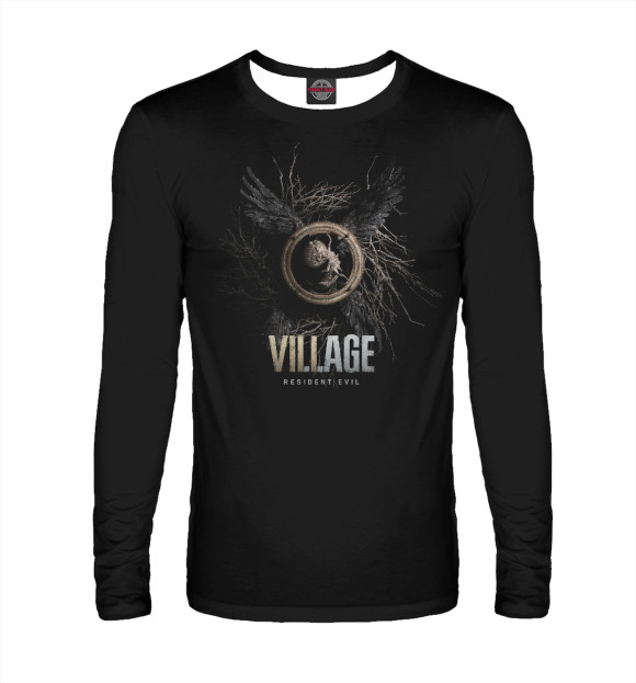 Мужской лонгслив с изображением Resident Evil Village цвета Белый