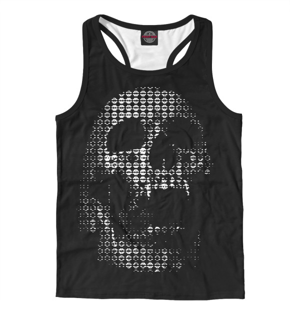 Мужская майка-борцовка с изображением Rastr цвета Белый