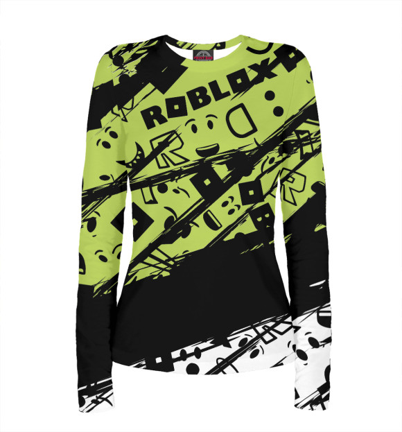 Женский лонгслив с изображением Roblox цвета Белый