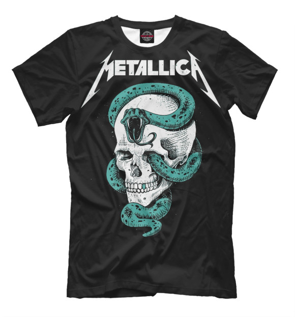 Мужская футболка с изображением Metallica цвета Белый