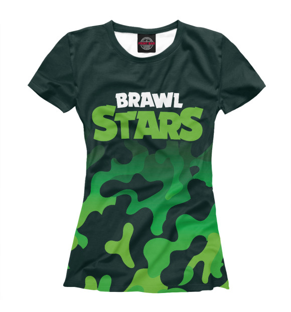 Женская футболка с изображением Brawl Stars цвета Белый