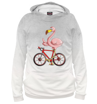 Худи для девочки Flamingo Riding a Bicycle