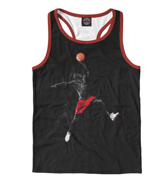 Мужская майка-борцовка с изображением DunkMan цвета Белый