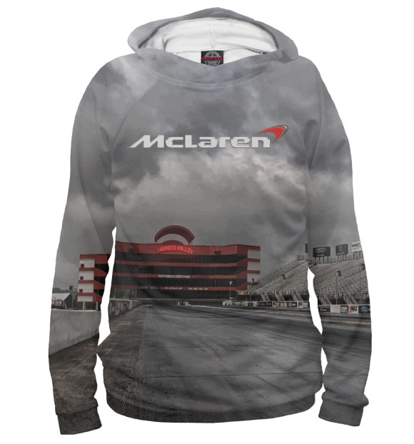 Женское худи с изображением McLaren цвета Белый