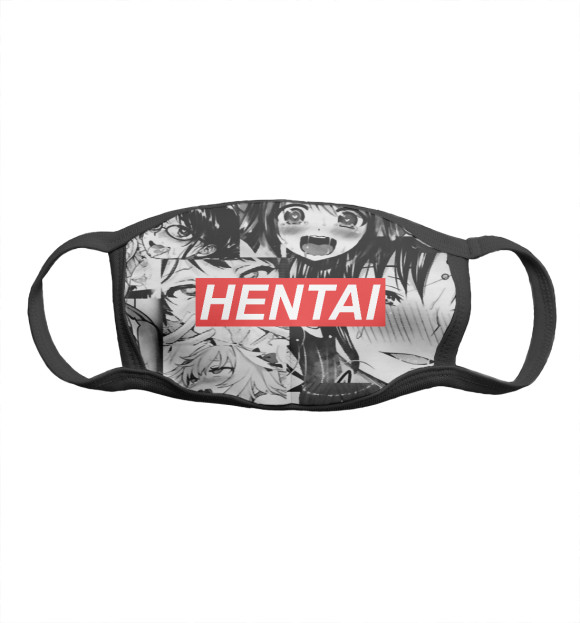 Маска тканевая с притом Hentai цвета Белый Маска тканевая с изображением Hentai цвета Белый