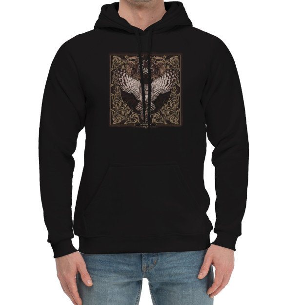 Мужской хлопковый худи с изображением Andras цвета Черный