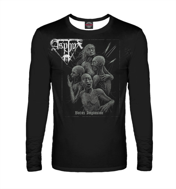 Мужской лонгслив с изображением Asphyx цвета Белый