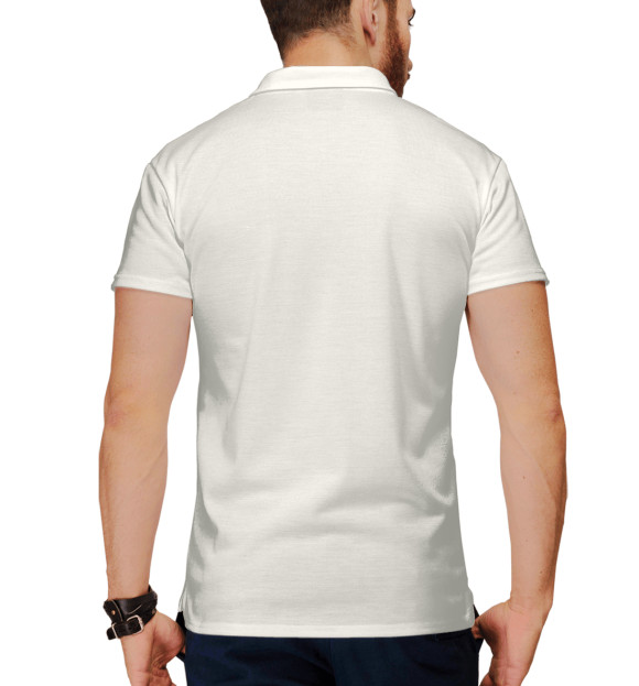 Мужское поло с притом Punk Rock цвета Белый Мужское поло с изображением Punk Rock цвета Белый