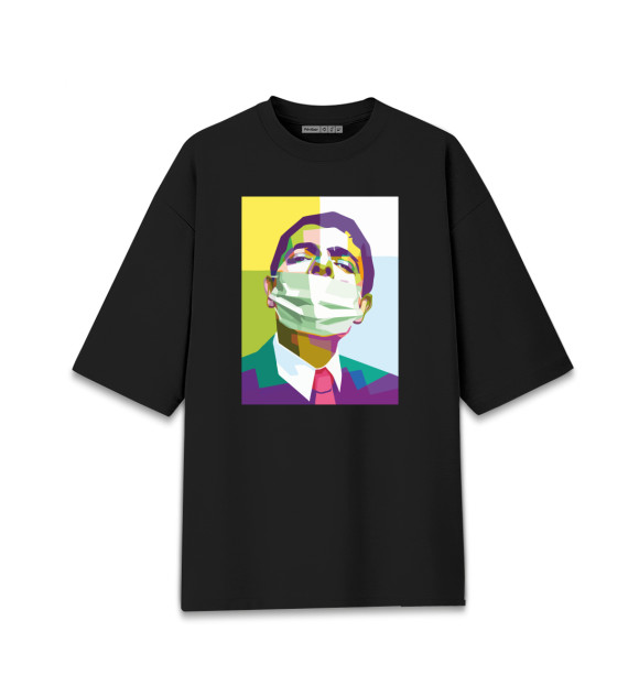 Мужская футболка оверсайз с изображением Мистер Бин цвета Черный