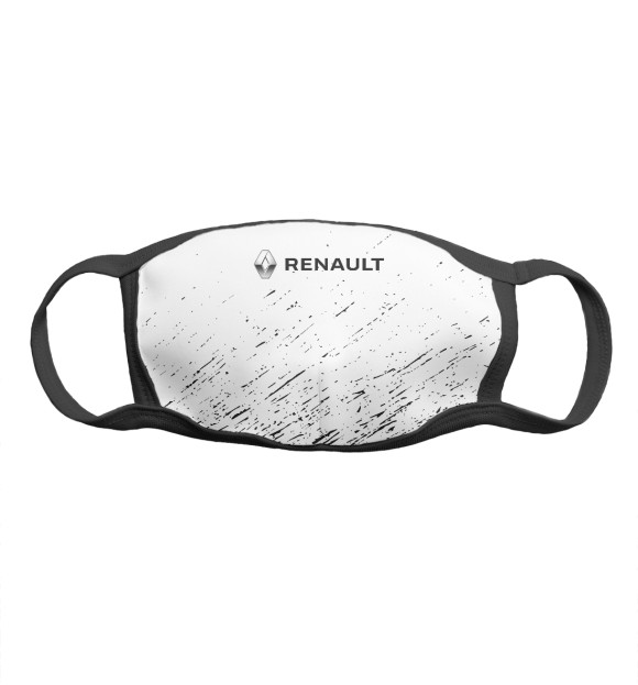 Маска тканевая с изображением Renault цвета Белый