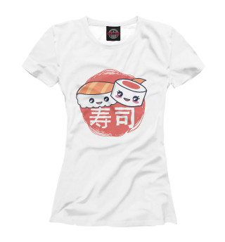 Женская футболка Кавайные суши