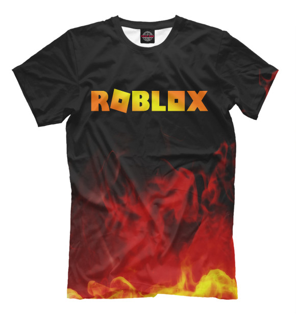 Мужская футболка с изображением ROBLOX цвета Белый