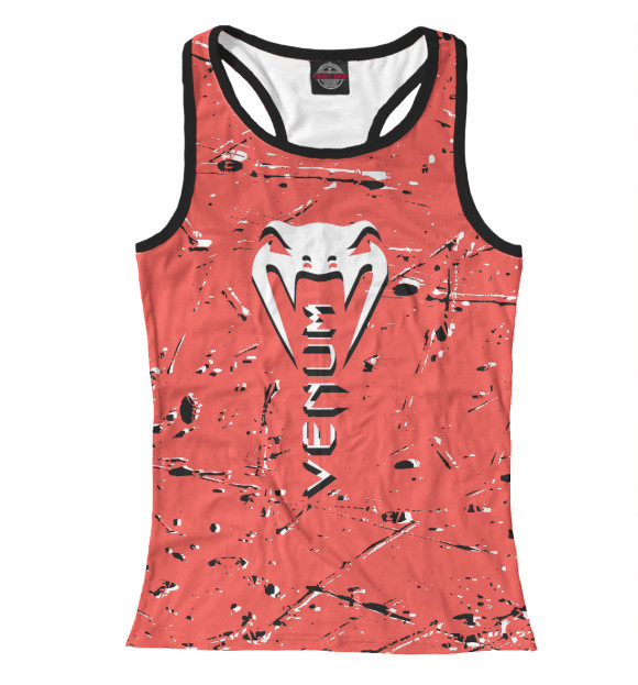 Женская майка-борцовка с изображением Venum цвета Белый