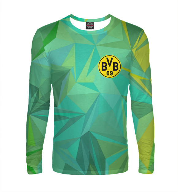 Мужской лонгслив с изображением Borussia цвета Белый