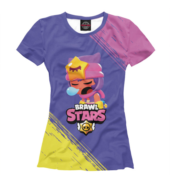 Футболка для девочек с изображением Brawl Stars Sandy цвета Белый