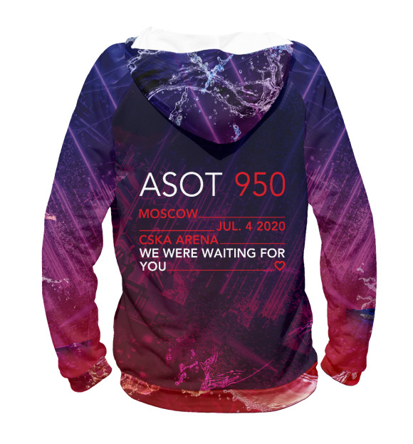 Женское худи с изображением ASOT 950 цвета Белый