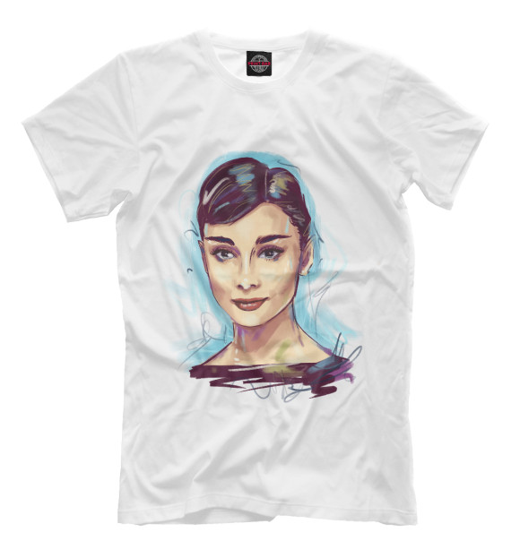 Футболка для мальчиков с изображением Audrey Hepburn цвета Белый