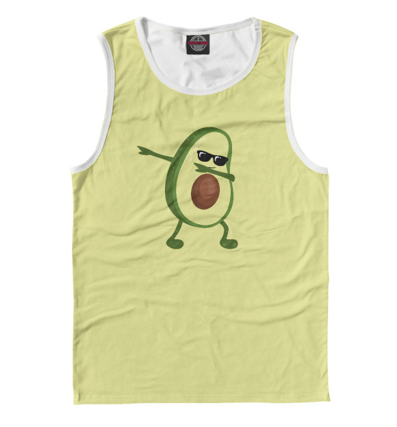 Мужская майка с изображением Авокадо цвета Белый