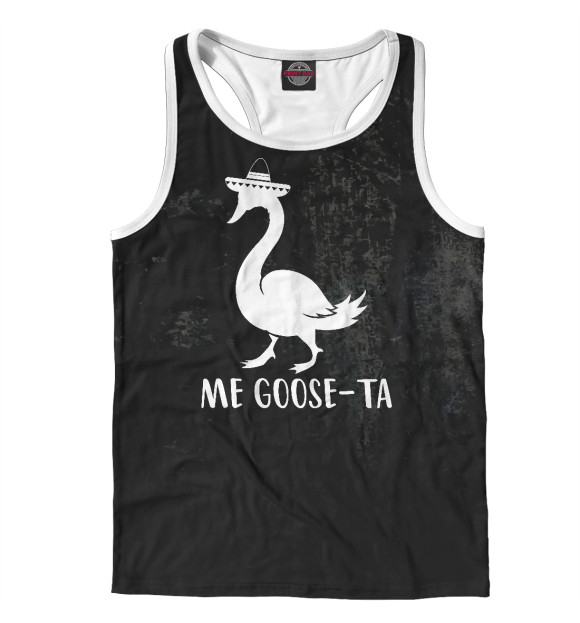 Мужская майка-борцовка с притом Me Goose-Ta цвета Белый Мужская майка-борцовка с изображением Me Goose-Ta цвета Белый