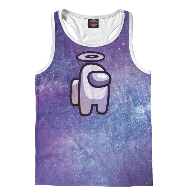 Мужская майка-борцовка с изображением Among Us цвета Белый