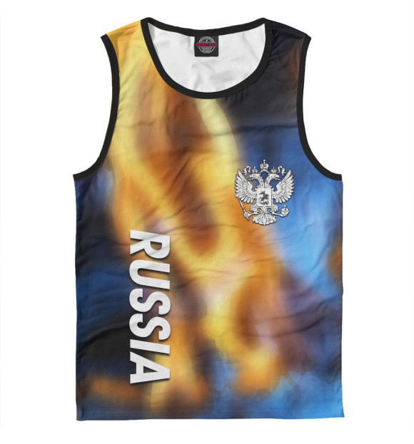 Майка для мальчика с изображением Россия | Огонь | Империя цвета Белый