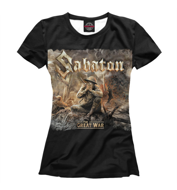 Футболка для девочек с изображением Sabaton цвета Белый