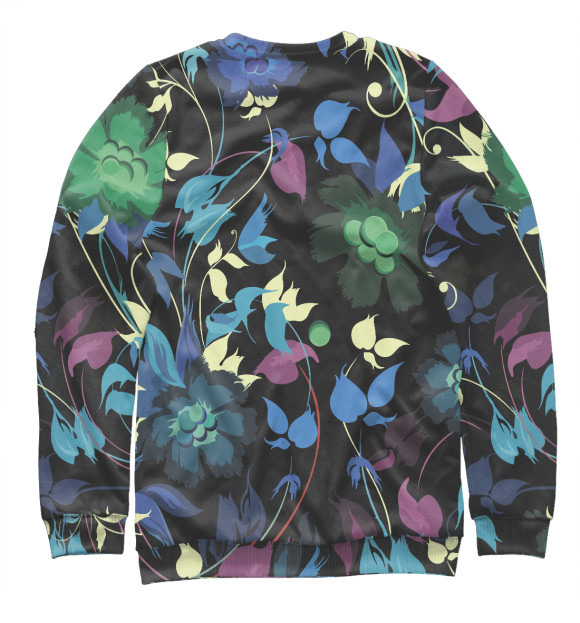 Женский свитшот с изображением Colorful summer pattern цвета Белый