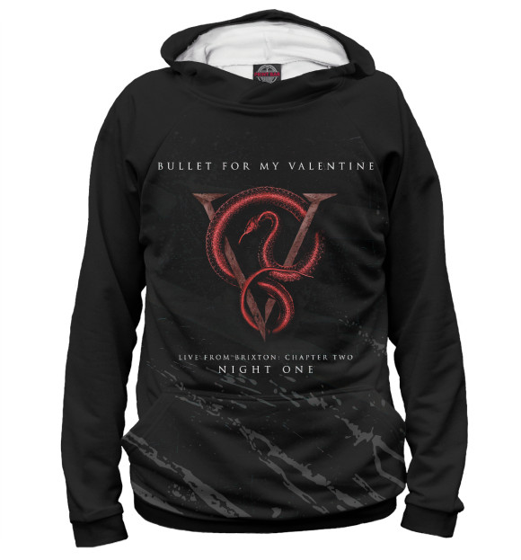 Женское худи с изображением Bullet for My Valentine цвета Белый