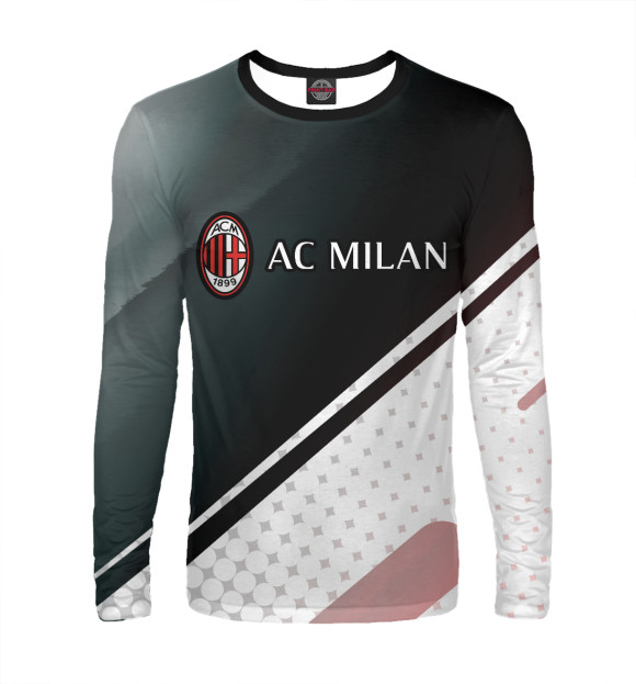 Мужской лонгслив с изображением AC Milan / Милан цвета Белый