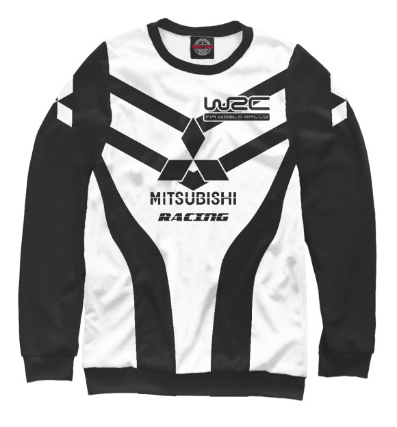 Свитшот для мальчиков с изображением Mitsubishi цвета Белый
