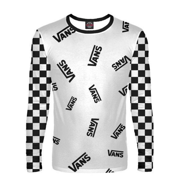Мужской лонгслив с изображением Vans цвета Белый