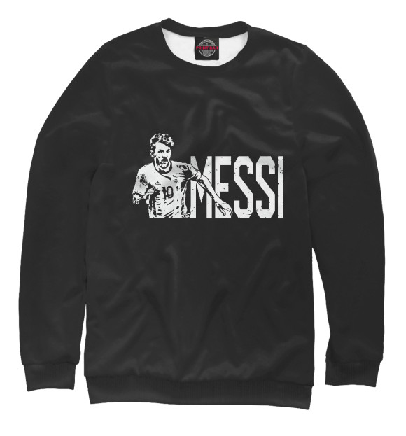 Свитшот для девочек с изображением Lionel Messi цвета Белый