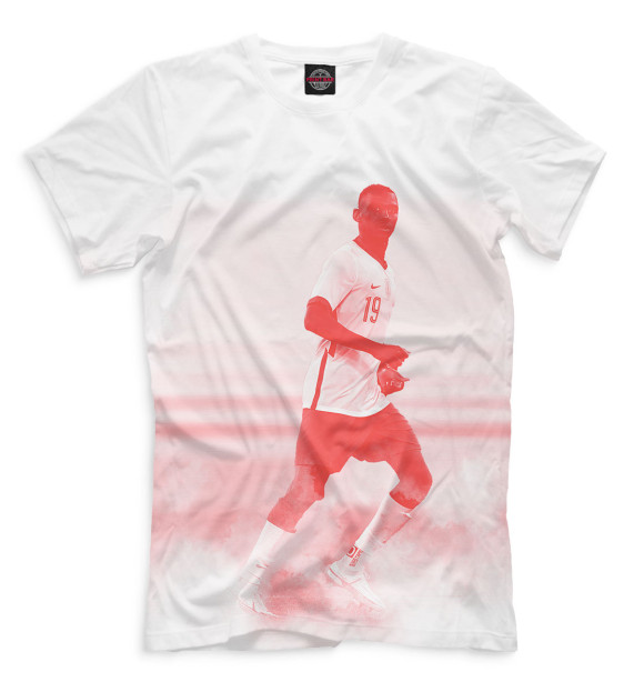 Мужская футболка с изображением Форвард «Аль-Духаиля» Алмоез Али цвета Белый
