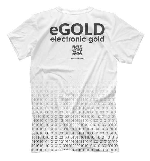 Мужская футболка с изображением Coin black cod eGOLD цвета Белый