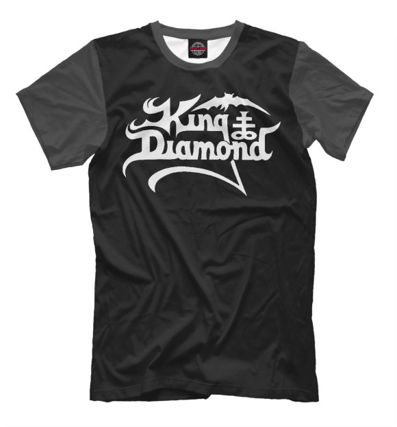 Мужская футболка с изображением King diamond цвета Белый