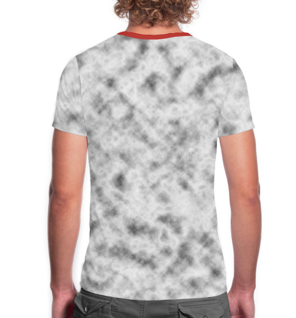 Мужская футболка с изображением Как у Литвина светло серый цвета Белый